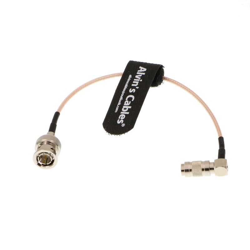 Alvin's Cables Blackmagic DIN 1.0/2.3 Mini BNC Right Angle to BNC Male 75ohm RG179 HD SDI Cable - Image 1
